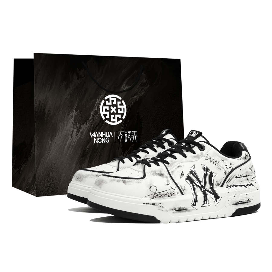 MLB Chunky Liner Wan Hua Tang, Ge, Shopping Bag Slip Resistant Abrasion Resistant Low top Skateboard Shoes Unisex