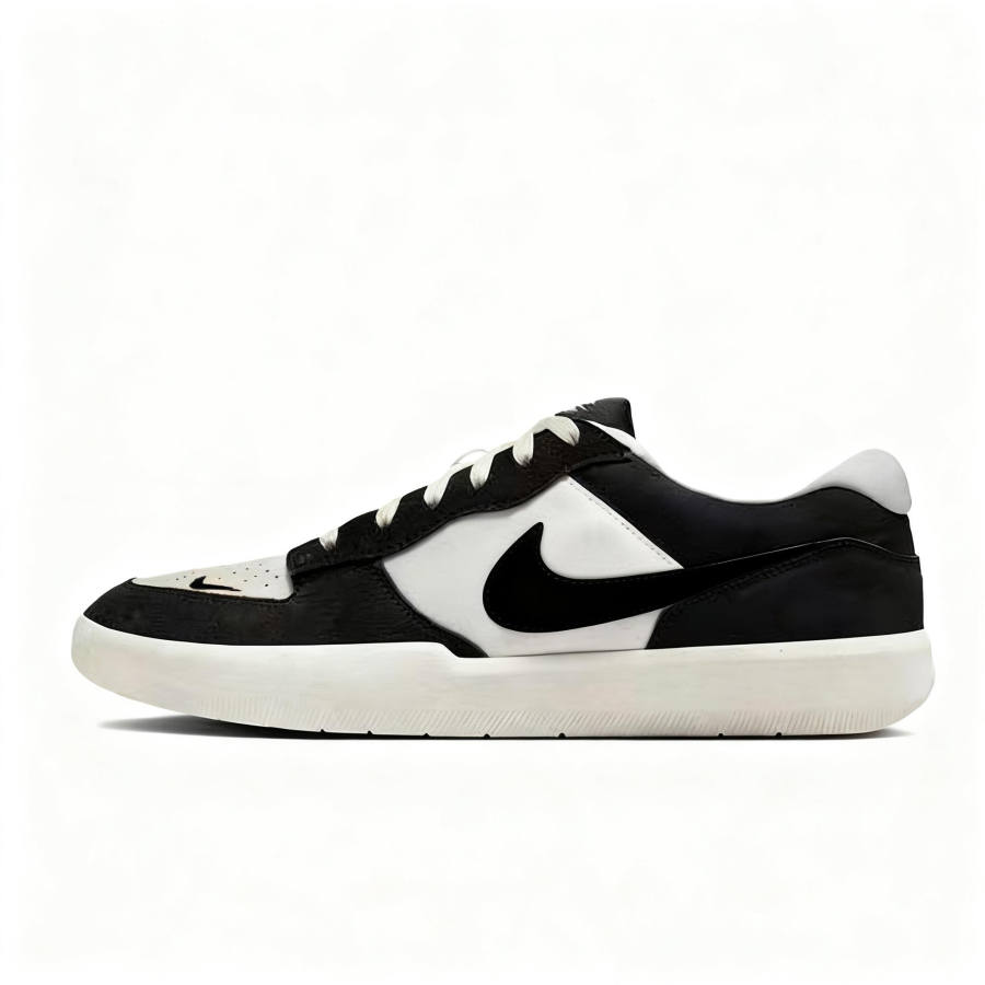 Nike Nike SB Force 58 Shadow Black White Slip Resistant Abrasion Resistant Low top Skateboard Shoes Men's