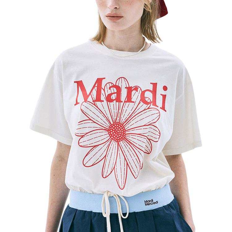 MARDI MERCREDI T Shirt Women's Korean Style