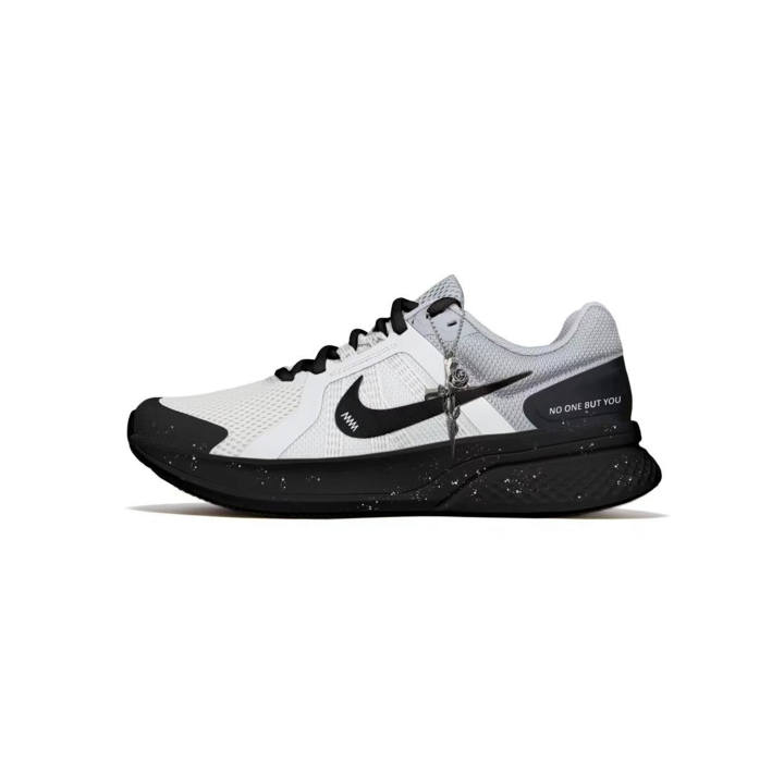 Nike Nike Run Swift 2 Textile, Synthetic Leather Cushioning Support Low top Running Shoes Men's Black White