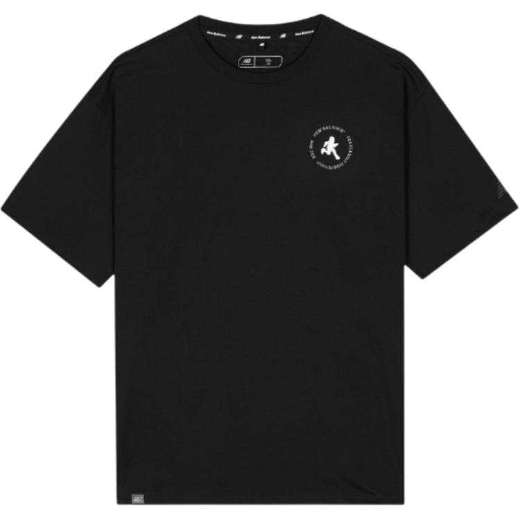 New Balance New Balance T Shirts Men's Black Crew Neck Moderate