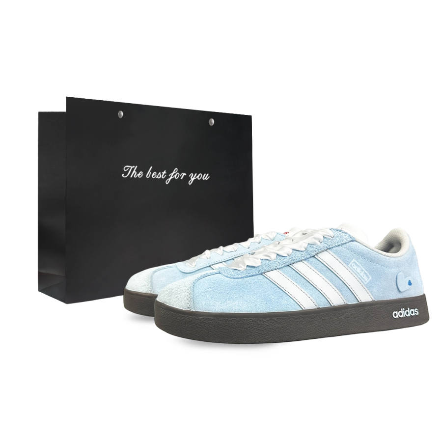Adidas Neo VL Court Lifestyle Slip Resistant Cushioning Abrasion Resistant Low top Skateboard Shoes Unisex Sky Blue