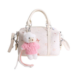 YALU Pu Handbag Regular Women's White/Blue/Pink