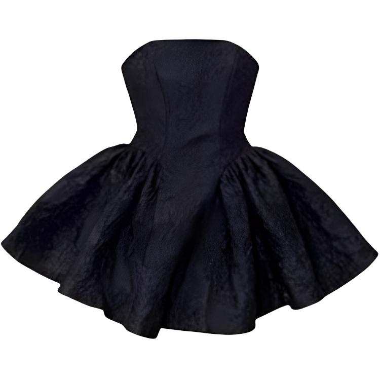 DUSHE DUSHE Sleeveless Dresses Women's Black Collarless Thin Short