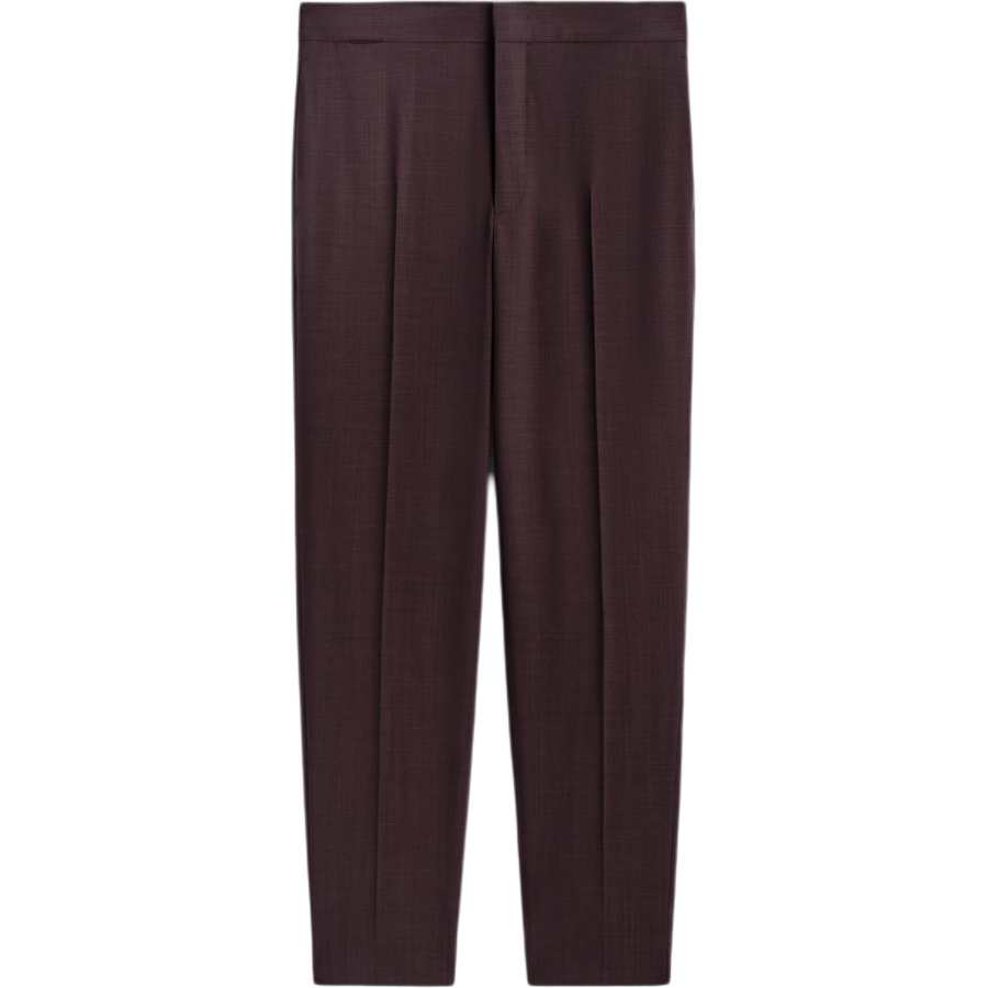COS Casual Pants Men's Dark Brown Moderate Tapered Pants