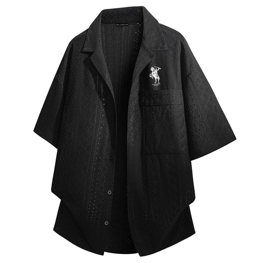 PAUL COSTELLOE Shirts Unisex Cuban Collar Thin