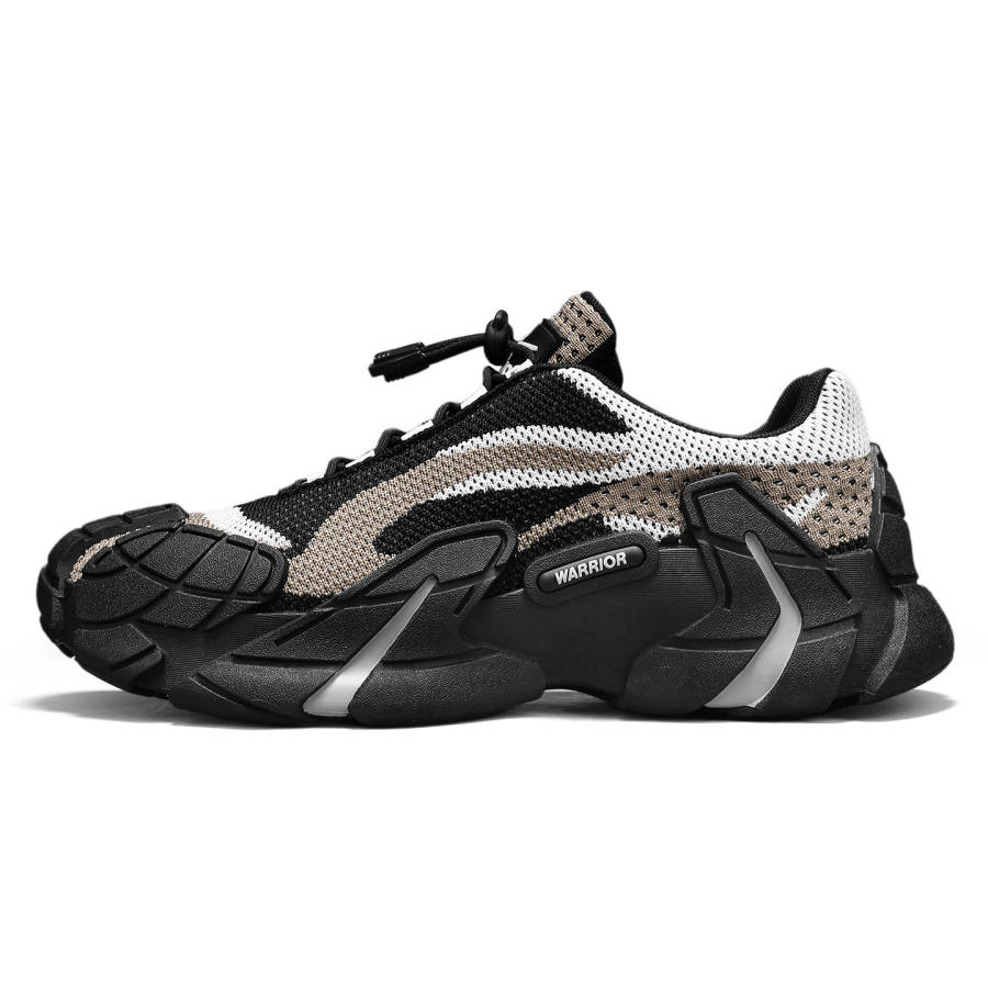 WARRIOR Casual Shoes Men's Low Top Beige/Brown/Black, Green/Black/White, Black/Khaki/White