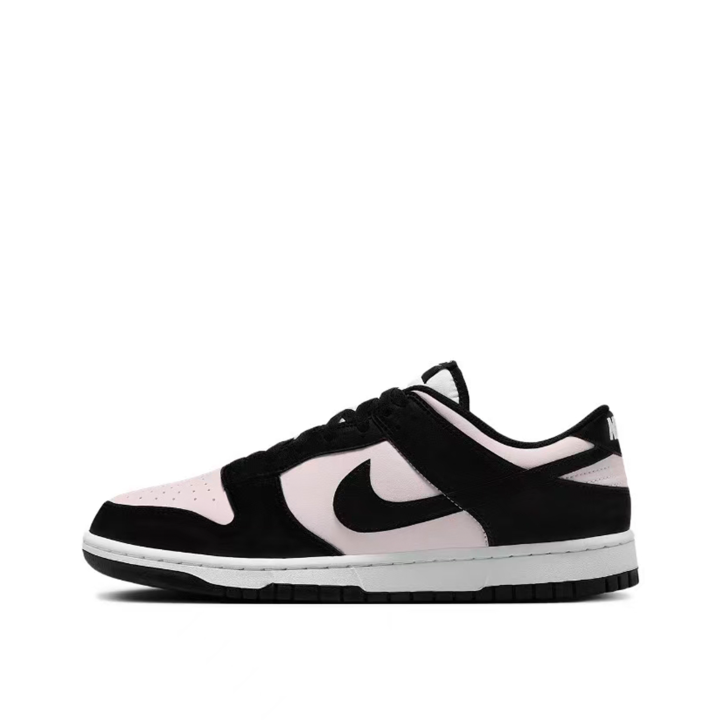 Nike Nike Dunk Leather Low top Skateboard Shoes Black Pink Unisex