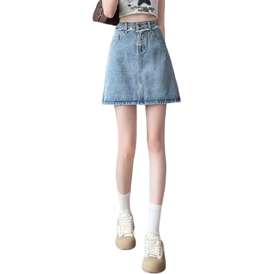 Tonlion Denim Short Skirts Women's