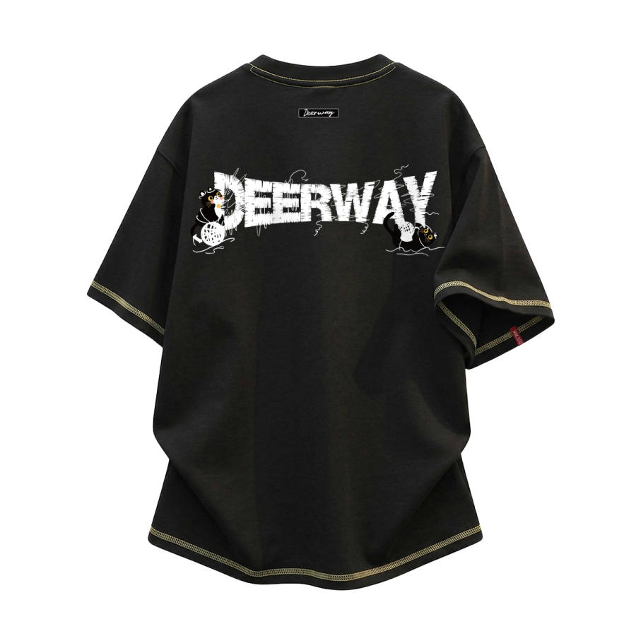 DEERWAY T Shirts Unisex Crew Neck Moderate Heavyweight