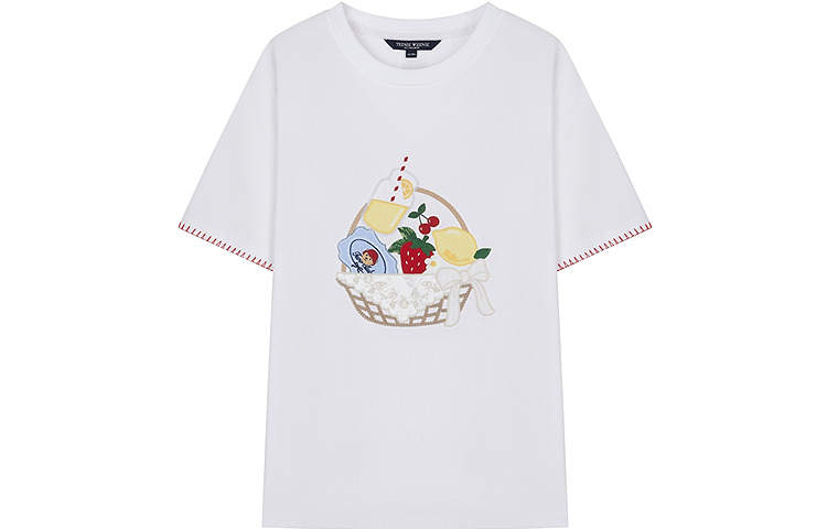 Teenie Weenie T Shirts Women's Crew Neck Moderate Straight Fit
