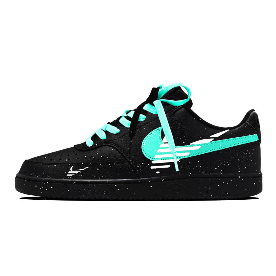 Nike Nike Court Vision 1 Heartbeat Rhythm Abrasion Resistant Slip Resistant Low top Skateboard Shoes Men's Black Green