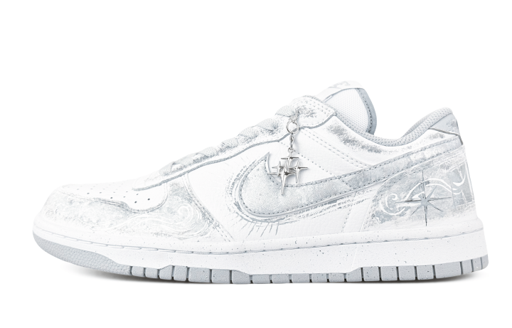 Nike Nike Big Slip Resistant Abrasion Resistant Low top Skateboard Shoes Men's Silver Gray