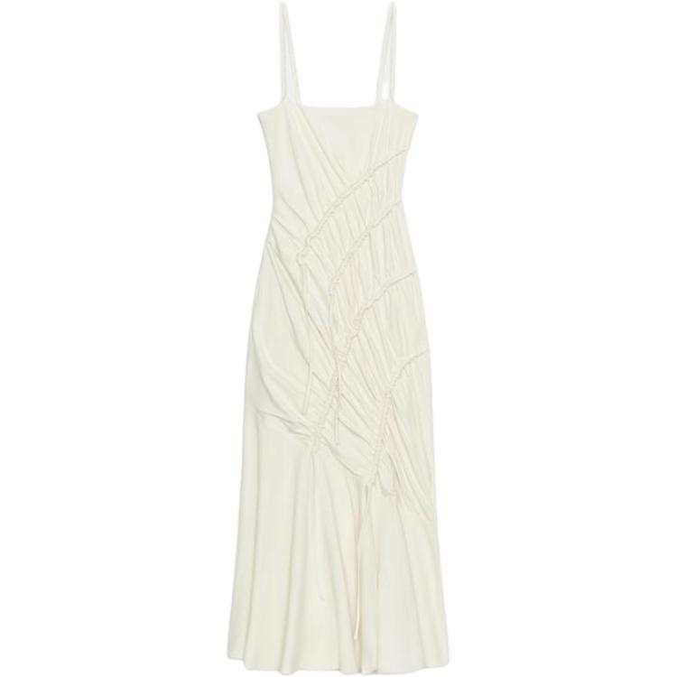 ZARA Slip Dresses Women's Frosted White Camisole Moderate