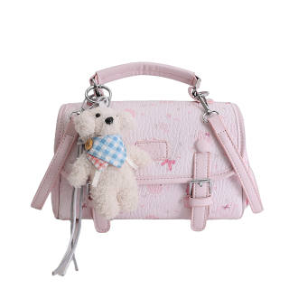 YALU Pu Backpack Regular Women's Pink/White/Blue