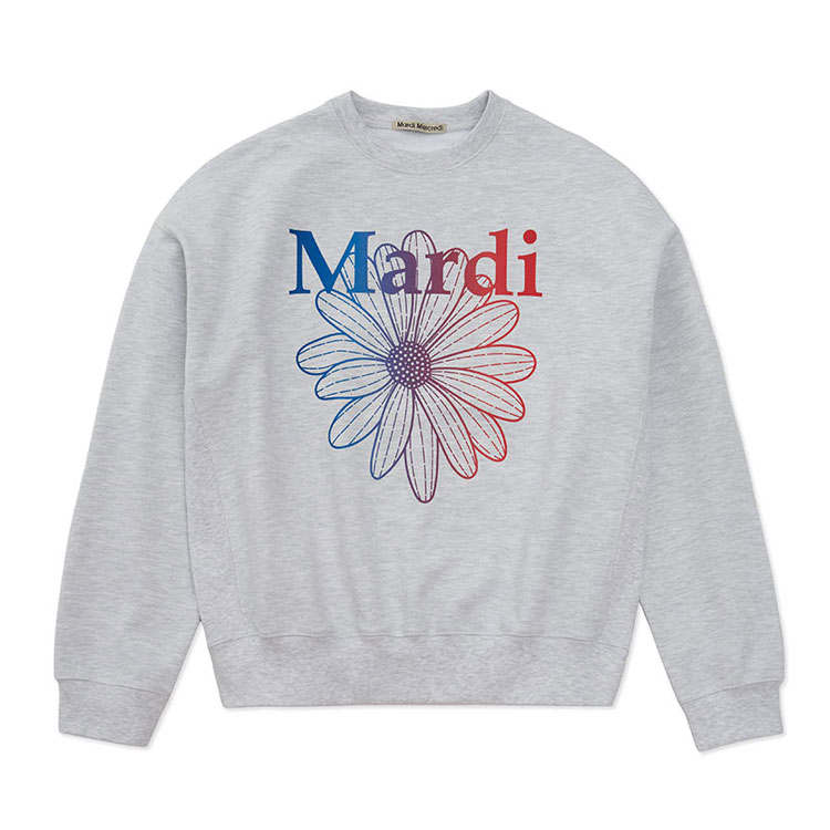 MARDI MERCREDI SS26 SWEATSHIRT FLOWERMARDI FRANCECOREE140 GRADATION_HEATHER Sweatshirt Korean Style Women's
