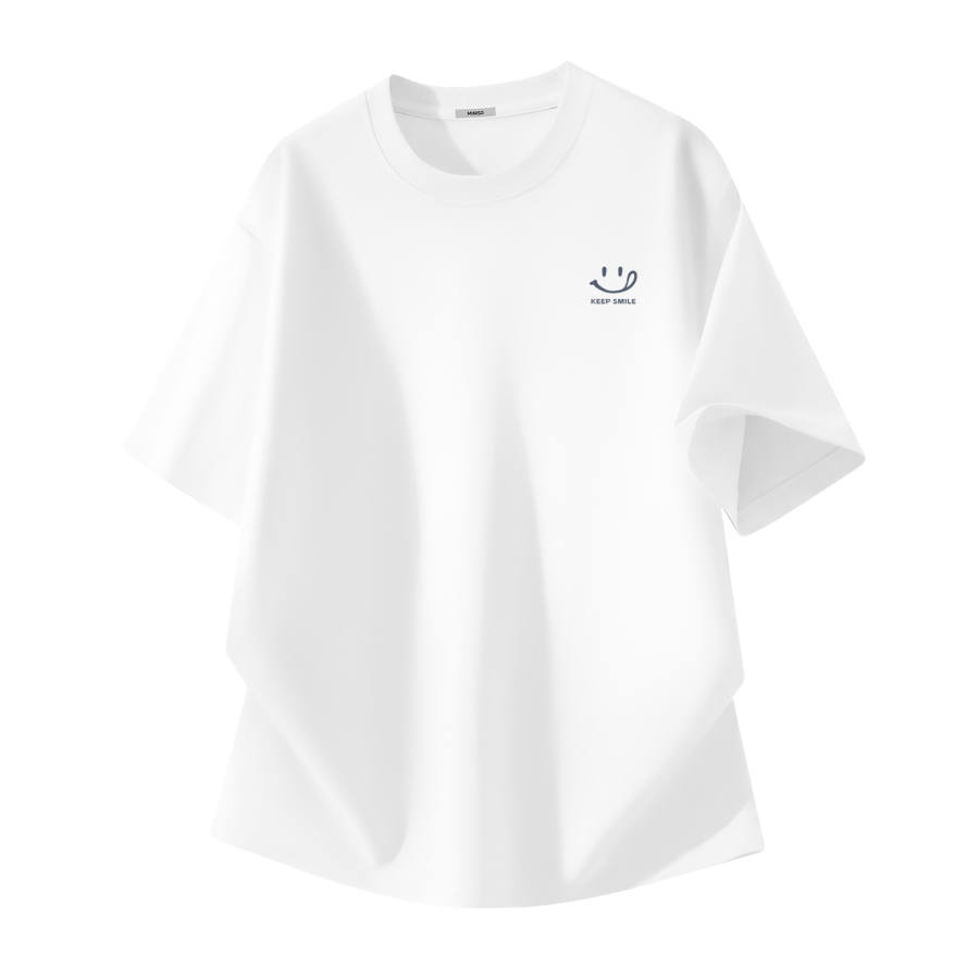 MINISO T Shirts Unisex Crew Neck Moderate Heavyweight
