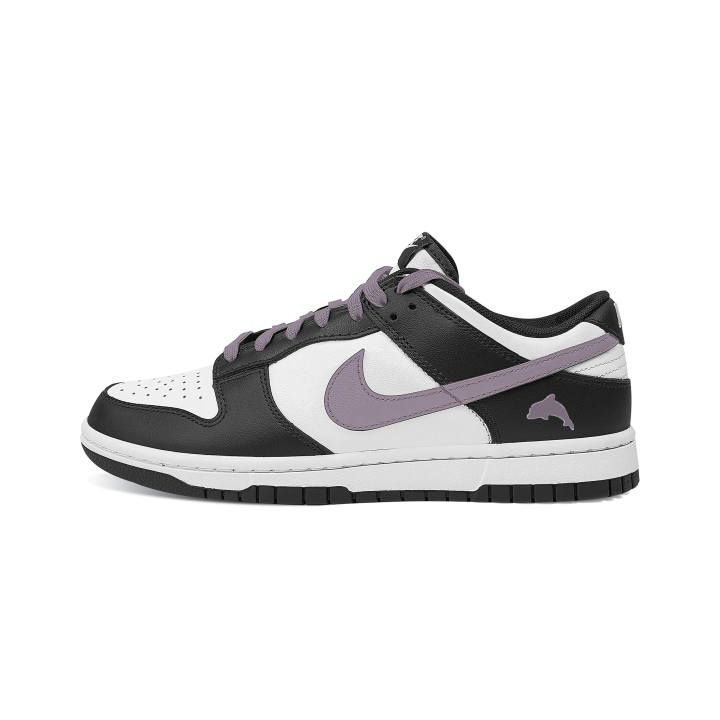 Nike Nike Dunk Taro Dolphin Slip Resistant Abrasion Resistant Low top Skateboard Shoes Unisex Black White Purple