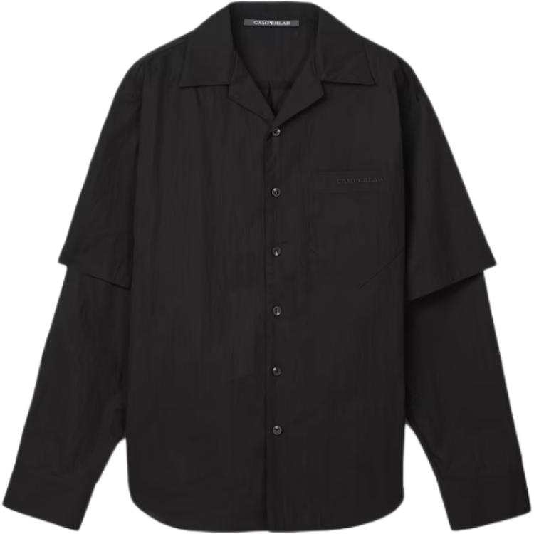 CAMPER Shirts Women's Black Cuban Collar