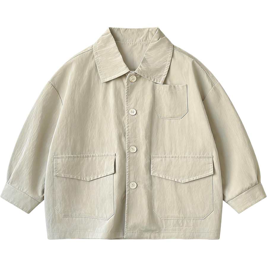 YALU Kids Tops Lapel Thin