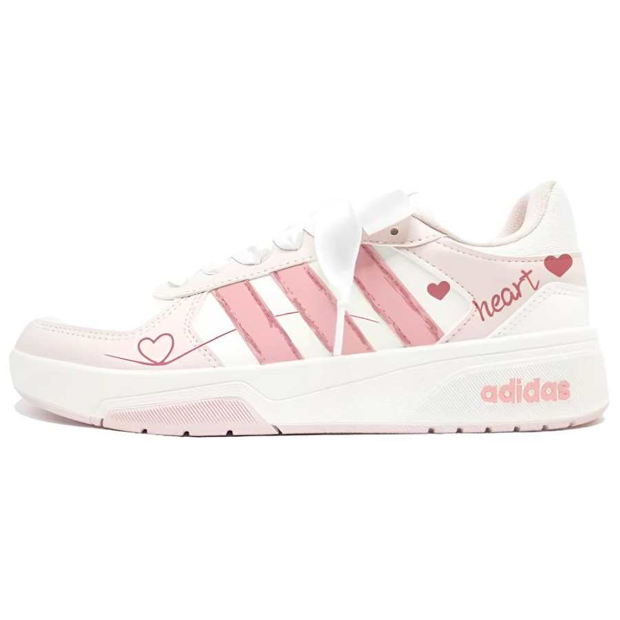 Adidas Adidas COURTBEAT Sweetheart Berry Affairs Synthetic Leather Cushioning Abrasion Resistant Lightweight Height Increasing