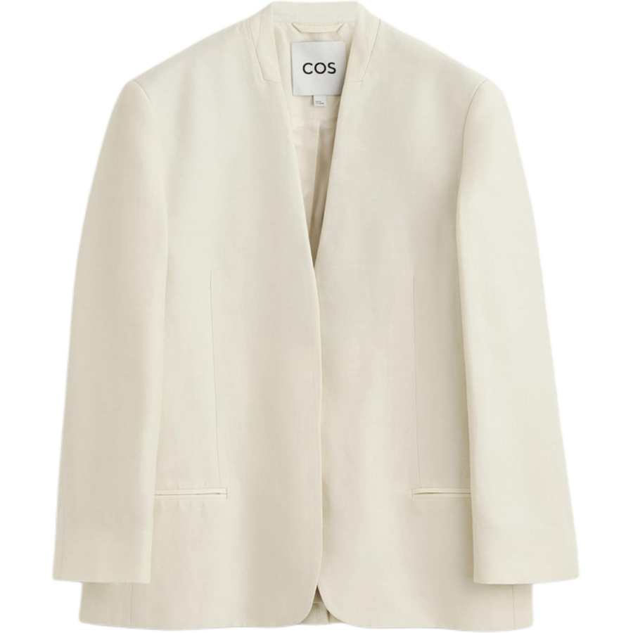 COS Business Suits Women's White V Neck
