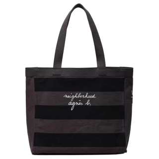 NEIGHBORHOOD X Agnes B. Collaboration Fabric Shoulder Bag Regular Unisex Gray/White