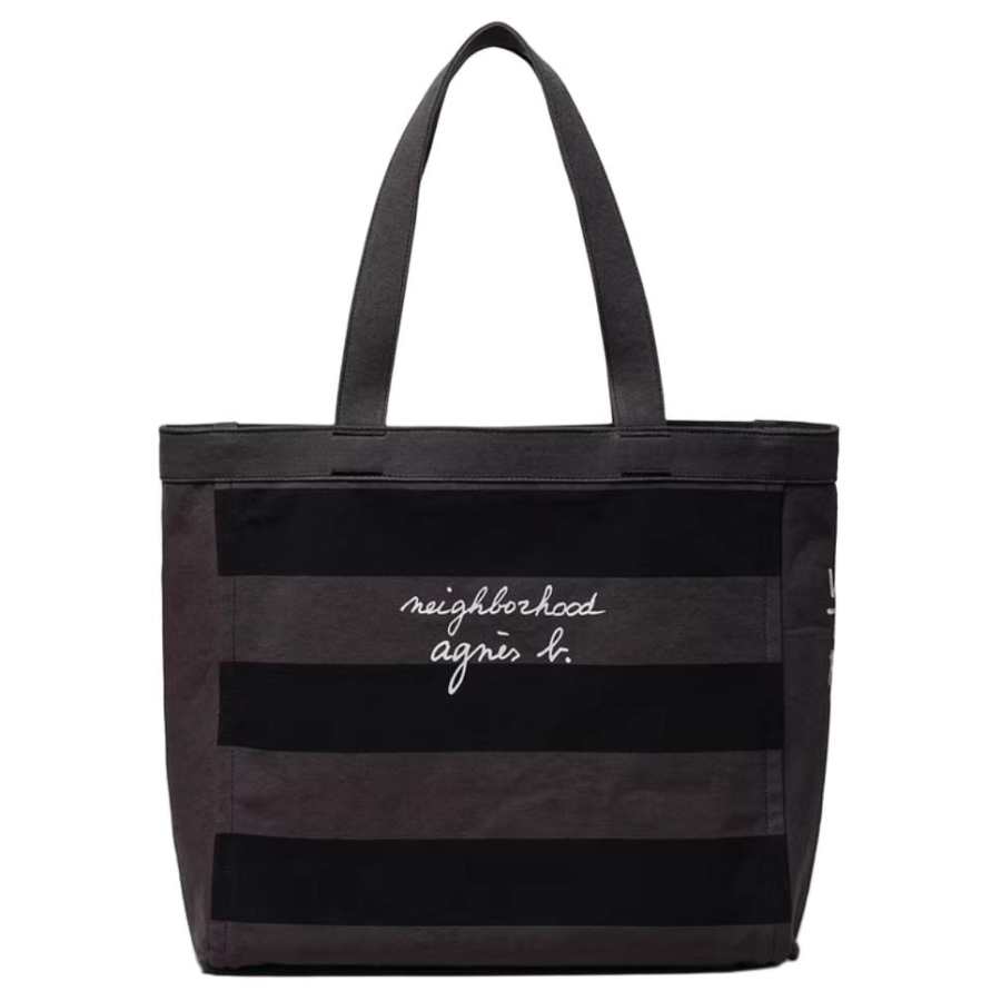 NEIGHBORHOOD X Agnes B. Collaboration Fabric Shoulder Bag Regular Unisex Gray/White