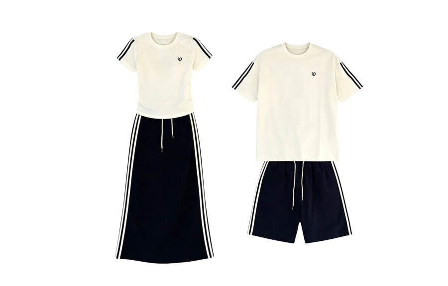 TUSHIFEI Couple Sets Women's Crew Neck Moderate Long