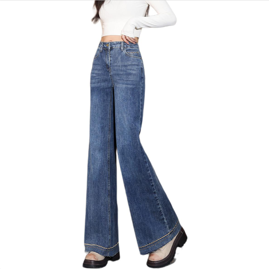 Tonlion Jeans Women's Blue Tone Moderate Flared Pants