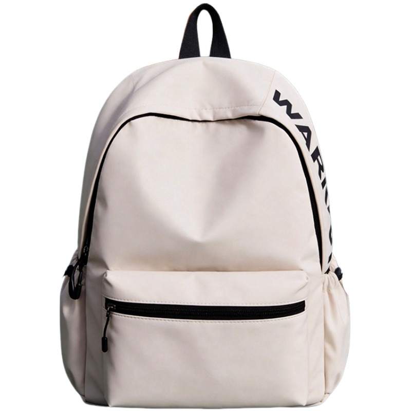 WARRIOR WARRIOR Nylon Fabric Backpack Regular Unisex Black/Beige