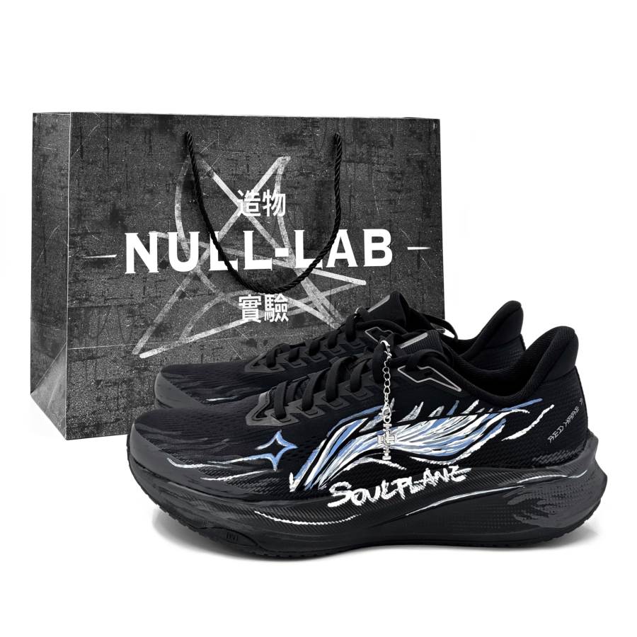 Li-Ning Li Ning Red Hare 9 Cushioning Lightweight Breathable Low top Running Shoes Unisex Black Blue
