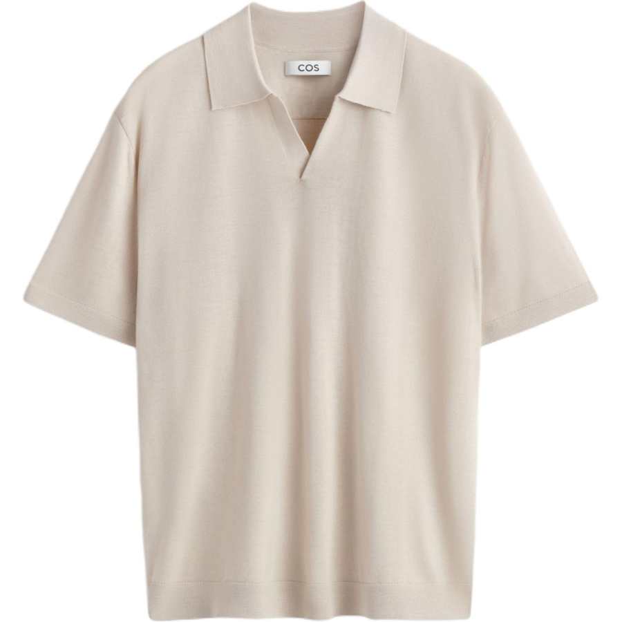 COS Polo Shirts Men's Beige Lapel Moderate Other
