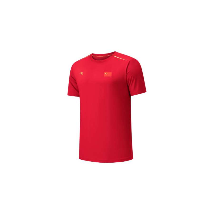 ANTA ANTA T Shirts Men's Classic Red Crew Neck Thin