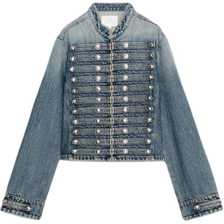ZARA Jackets Women's Blue Stand Collar Moderate Other
