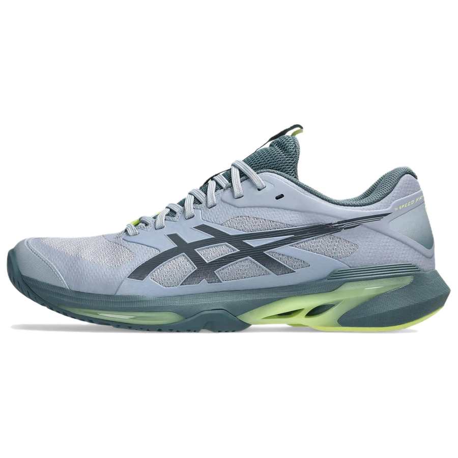 ASICS SOLUTION SPEED FF 4 Fabric Breathable Low top Tennis Shoes Men's Gray Blue