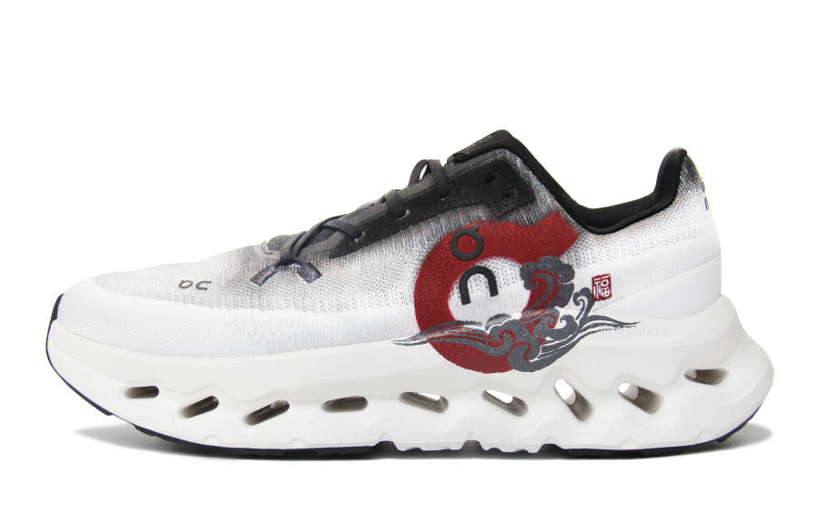 On On Cloudtilt Low top Running Shoes Men's Black White Red