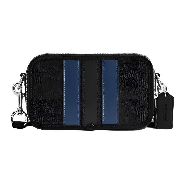 COACH Wyatt Cow Leather With Artificial Leather Crossbody Bags Small Men's Mixed Black