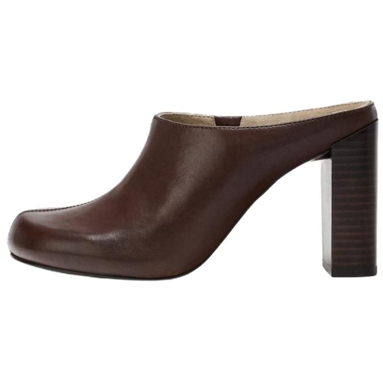 ZARA LIMITED EDITION Plastic Sole Abrasion Resistant Closed Toe Slippers Women's Brown