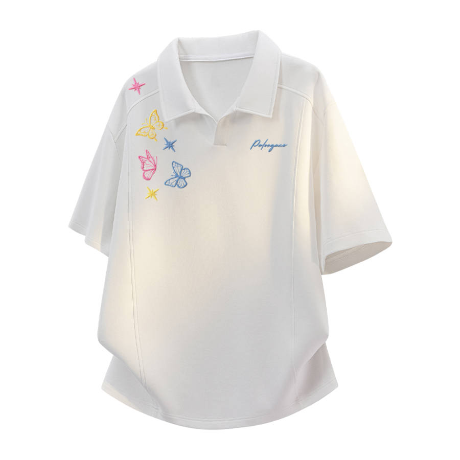 PAL ONGACO T Shirts Unisex Polo Collar Moderate Heavyweight