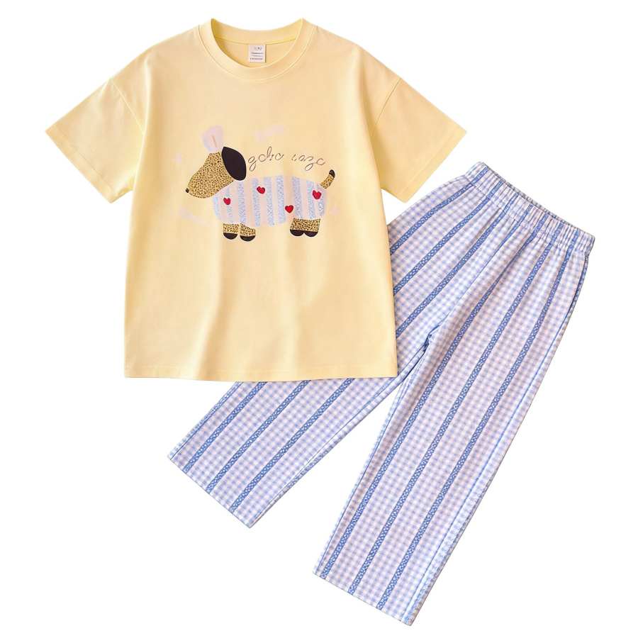 Lanza Loungewear Set Of 3 Yellow Apricot Color Kids'