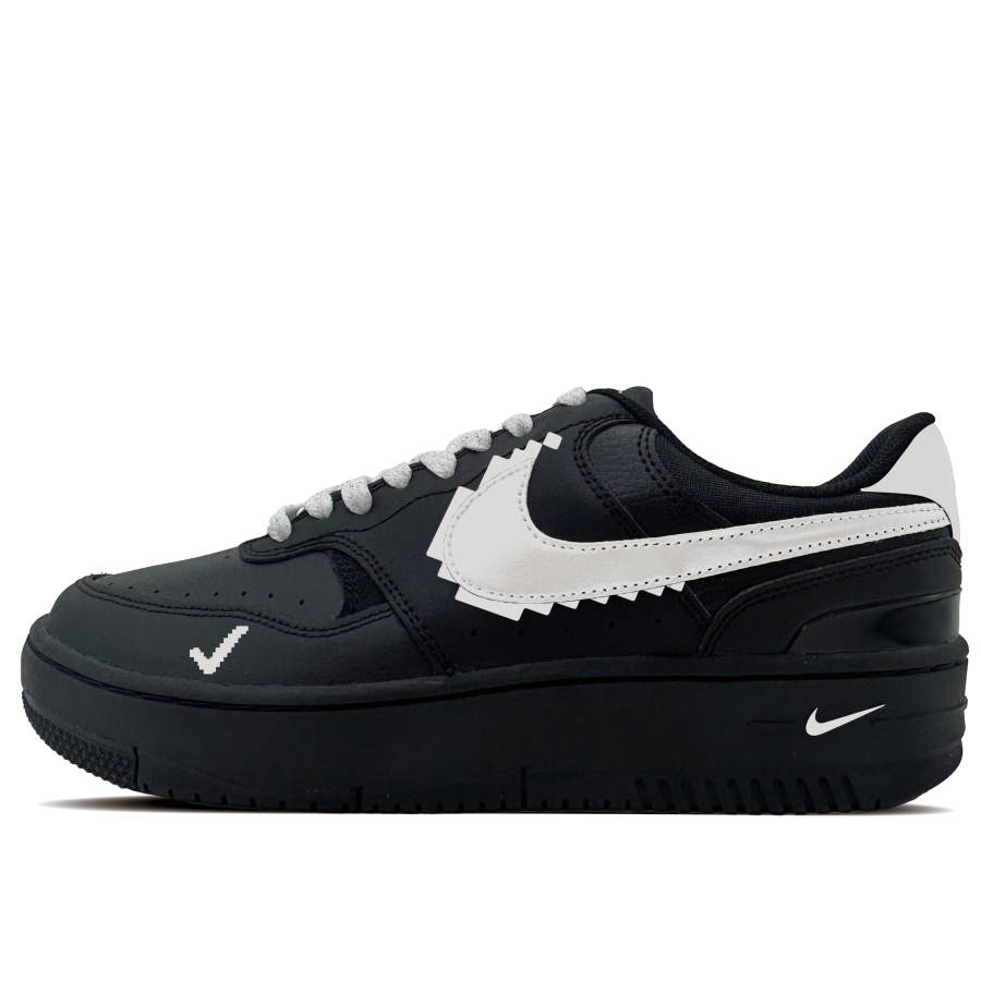 Nike Nike Gamma Force White Noise Synthetic Leather Abrasion Resistant Low top Skateboard Shoes Women's Black