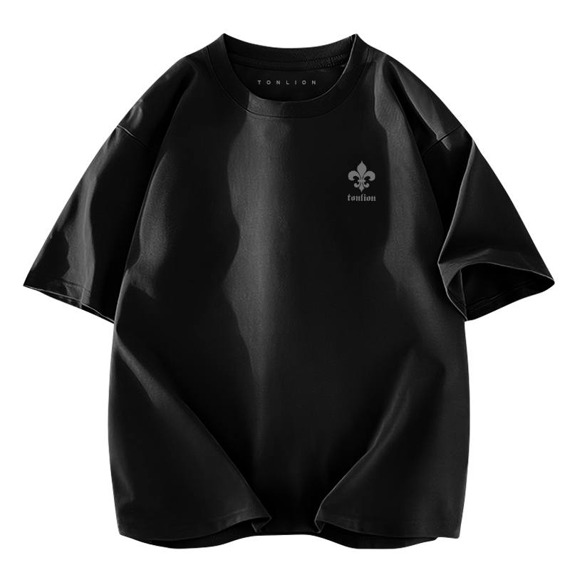 Tonlion T Shirts Unisex Crew Neck Moderate Straight Fit