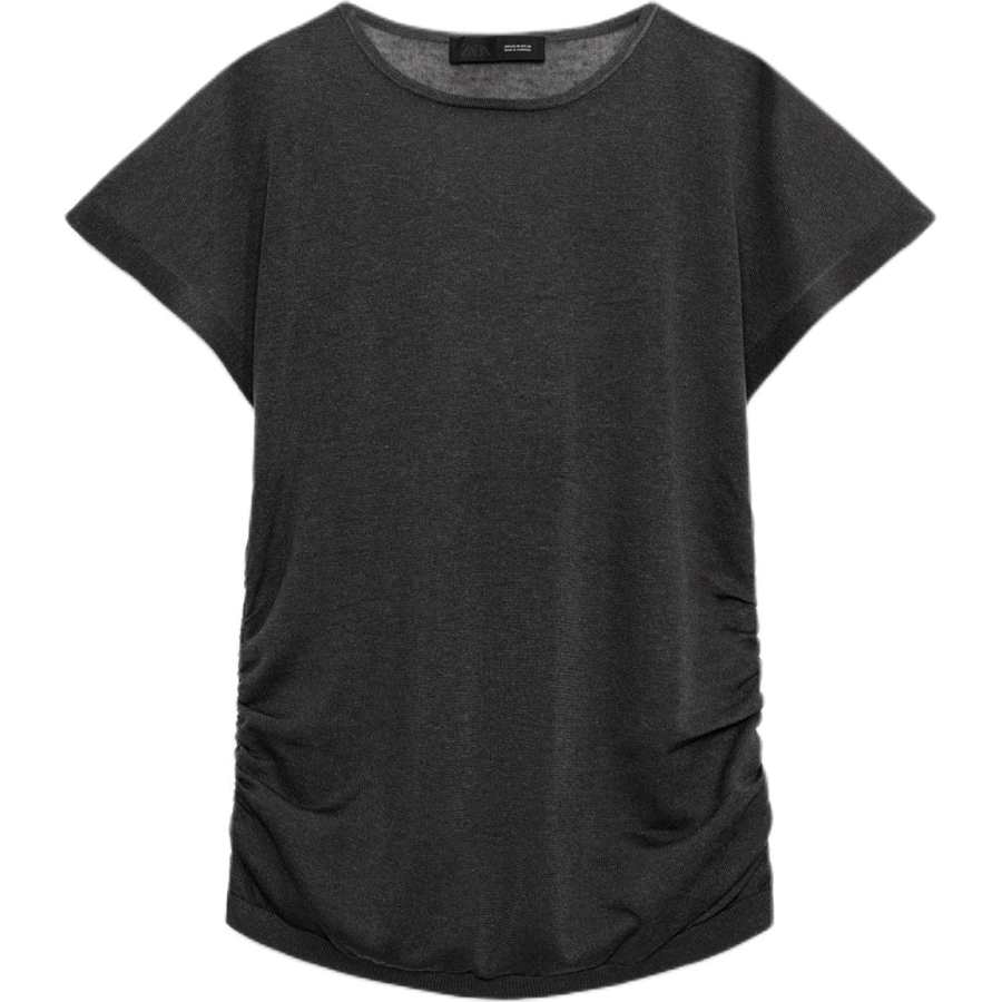 ZARA Knitwear Women's Deep Sea Blue Crew Neck Moderate