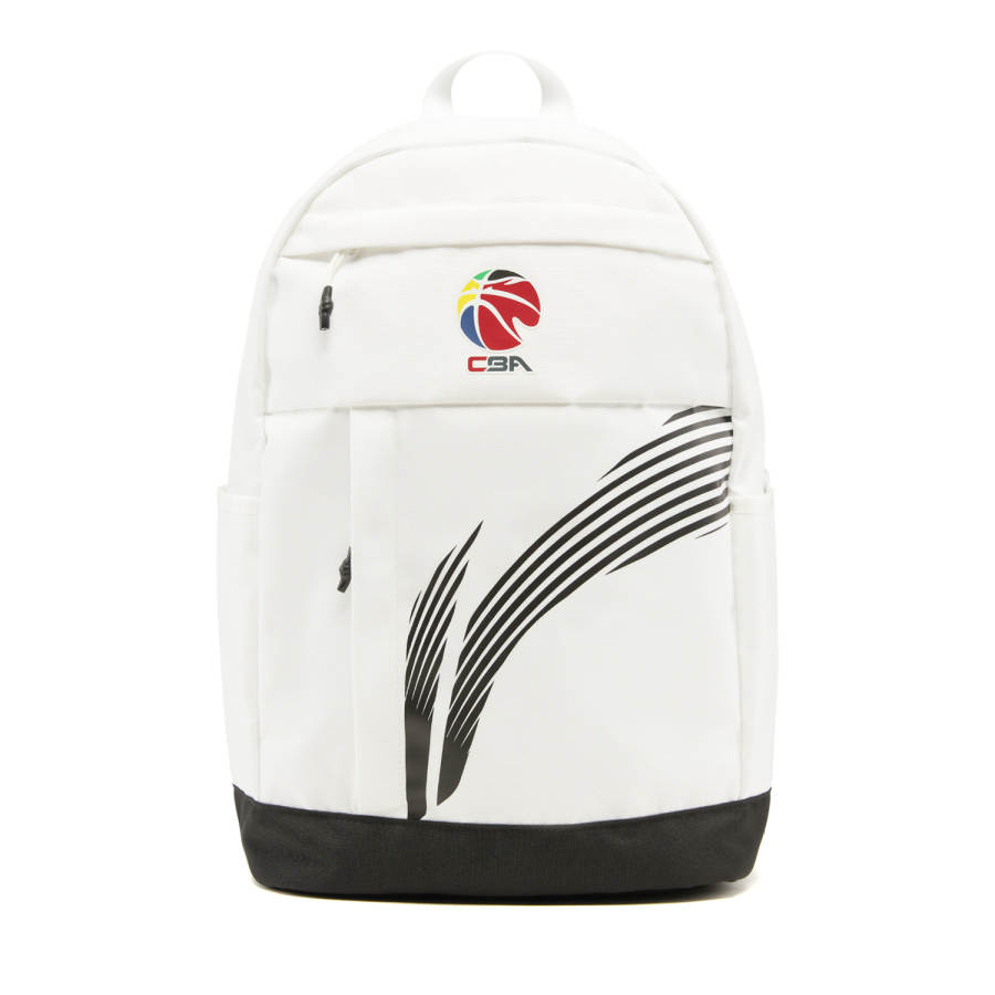 Li-Ning Li Ning Professional Basketball Collection Polyester Backpack Unisex Standard White