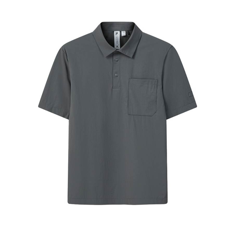 FILA Polo Shirt Men's Dark Shadow Gray