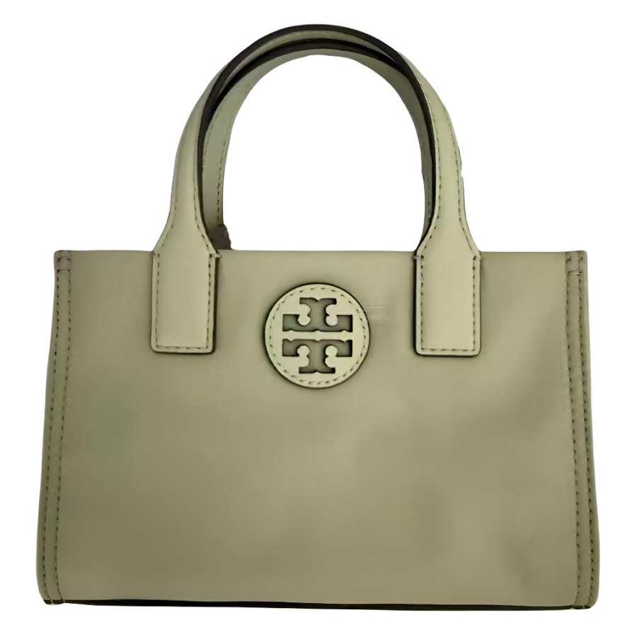 TORY BURCH Ella Nylon Tote Bag, Shopping Bag, Crossbody Bag, Handbag Mini Women's Olive Green