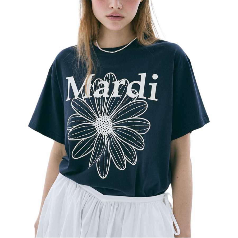 MARDI MERCREDI T Shirt Women's Korean Style