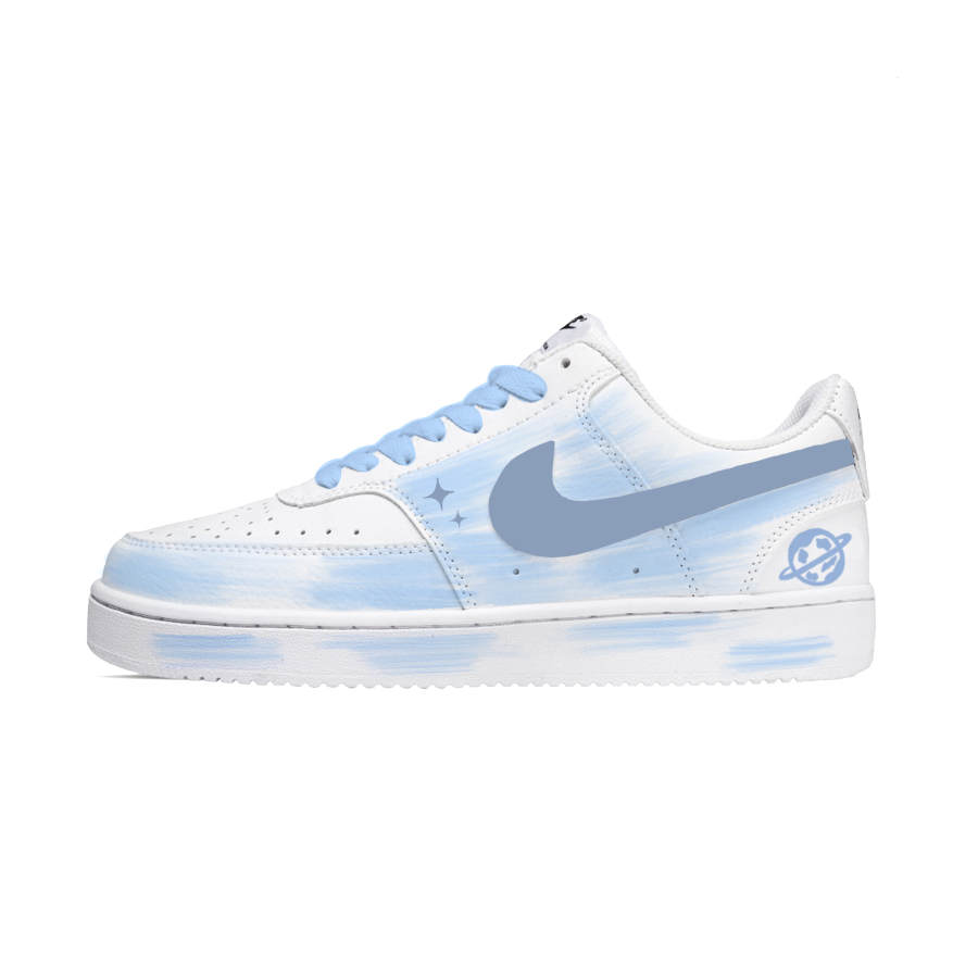 Nike Nike Court Vision 1 Abrasion Resistant Slip Resistant Low top Skateboard Shoes Men's Blue White