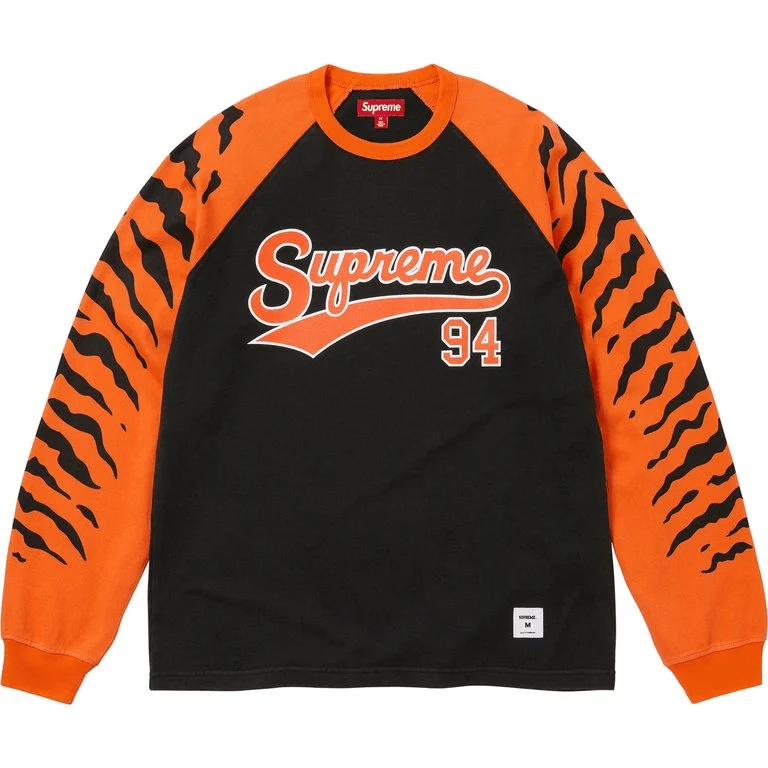 Supreme Supreme SS26 WEEK6 Tiger Raglan L/S Top T Shirt Unisex